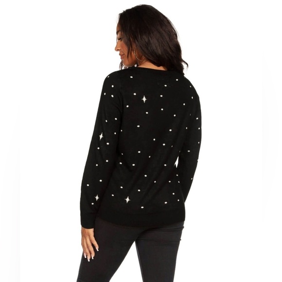 Tipsy Elves Santa on Unicorn in Space Christmas Sweater Size Large - Picture 2 of 7